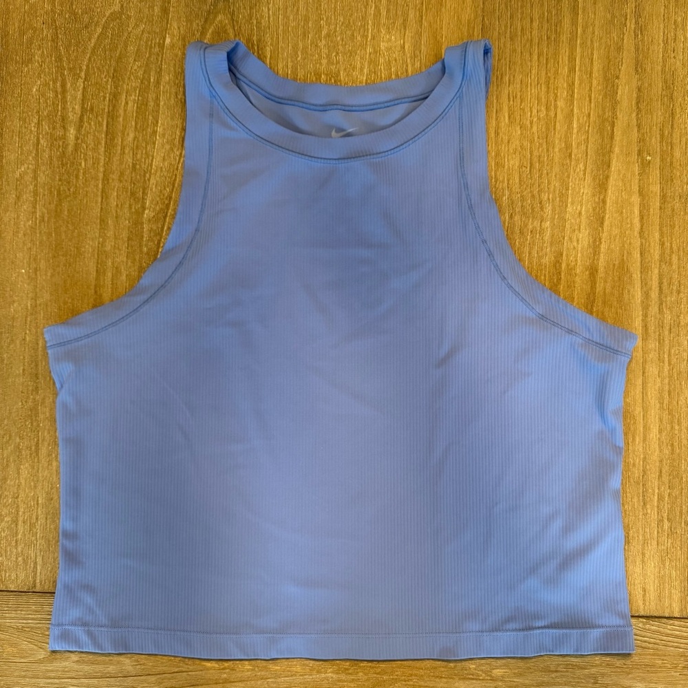 Nike Women’s Zenvy cropped ribbed workout tank  periwinkle blue size XL